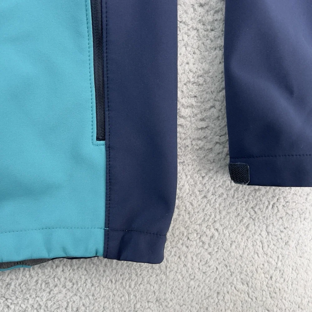 The North Face Apex Bionic Soft Shell Jacket Men's Large Blue Teal Full Zip Outd